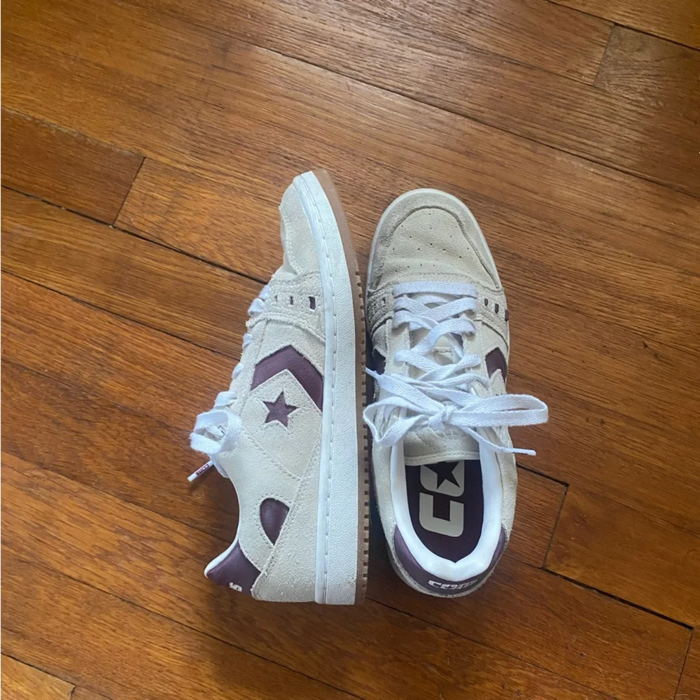 Converse Cons AS-1 Pro Skate Cream and Burgundy Unisex Sneakers - Picture 3 of 7